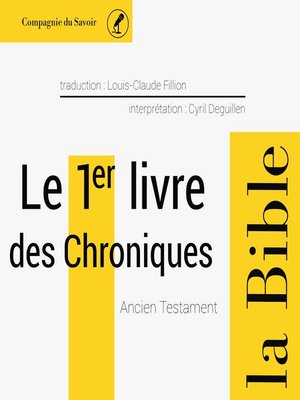 cover image of Le 1er livre des Chroniques